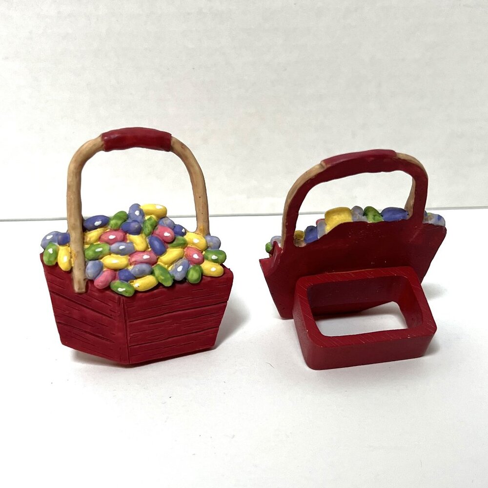 2 Resin Easter Basket Napkin Rings